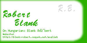 robert blank business card